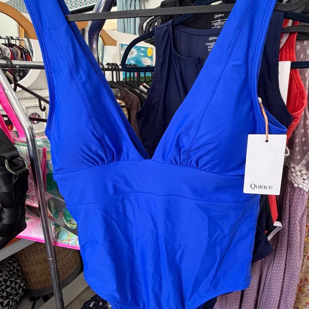 Quince Men's Blue Swimsuit-one-piece